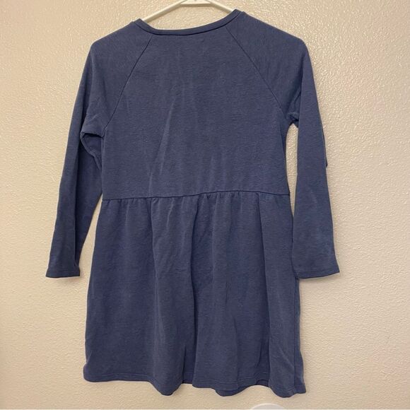 Old Navy french terry Sweatshirt long sleeve winter fall cozy Dress blue M 10-12 - Picture 3 of 7